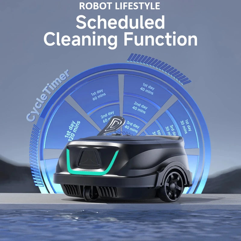WYBOT A1 Cordless Pool Cleaning Robot – Smart Wireless Cleaner with Dual Filtration & 120-Min Runtime.